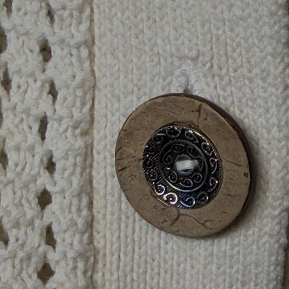 Soft Surroundings Cable Knit Button Down Cardigan… - image 4